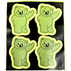 Шеврон Мишка Желтый 4 шт. светоотражающий P2615-17 АКн442 Гранит