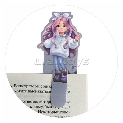 Набор линеек-закладок "Фешн девочки"" (3 шт. в наборе, 15 см, полипропилен, полноцветная  печать)