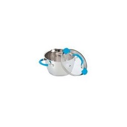 Кастрюля 4,4л со сливом, нжс, силикон Barton Steel