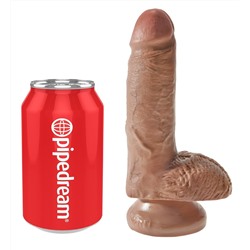 Фаллоимитатор-мулат с мошонкой 7  Cock with Balls - 19,4 см.