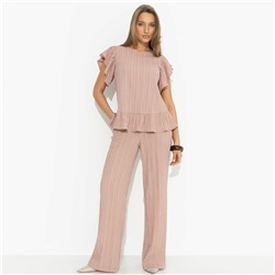 Блуза из жатой ткани, Потому что нужно! (коричневая)