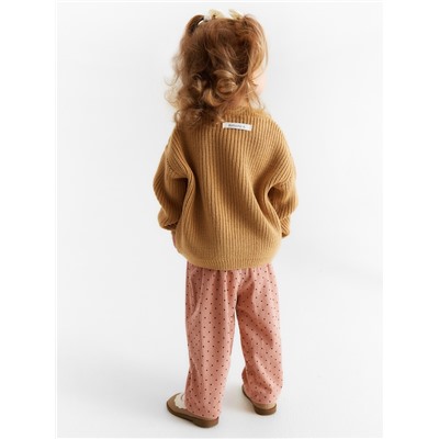 Брюки детские Крошка Я «Горошек», рост 74-80 см, розовые