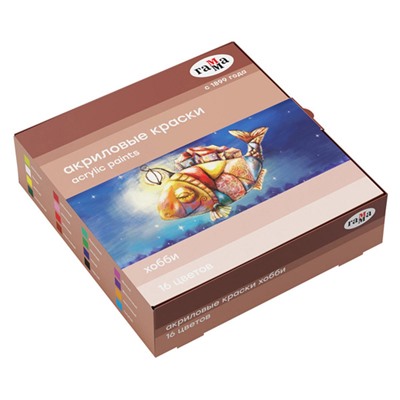 Набор акриловых красок  16цв "Хобби" 20 мл 1401201 Гамма