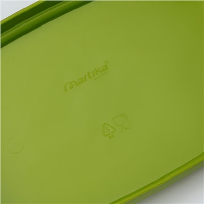 Маслёнка Martika «Летиция», пластик, 16.3×10.1×6.5 см, оливковая