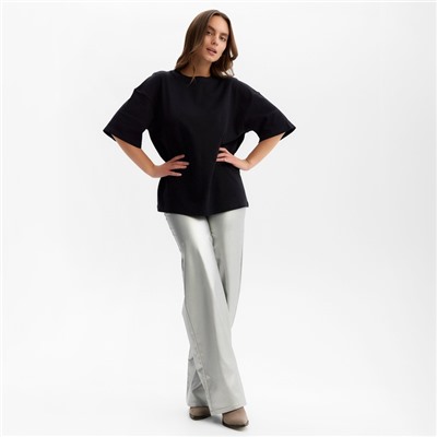 Футболка женская MIST Basic, чёрная, размер 48-50