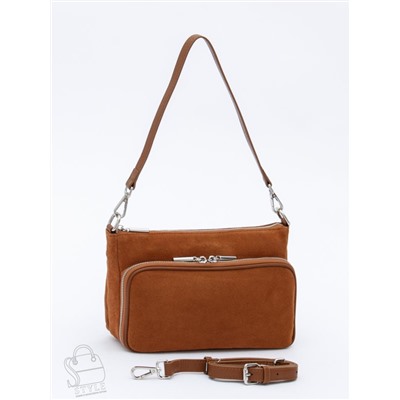 Сумка женская кожаная 8200PEF brown Polina&Eiterou  в Новосибирске