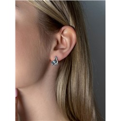 Кольцо из серебра с натуральным топазом и фианитами родированное 925 пробы 1-436рч403203