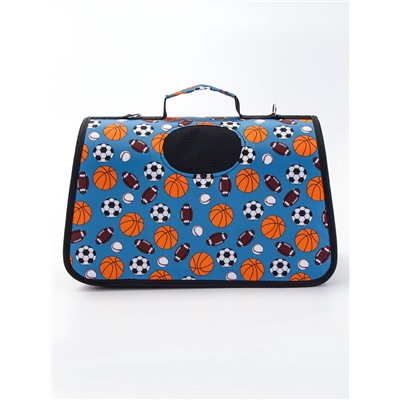 Сумка - переноска для животных «Спорт», размер M, 40×21×27 см, голубая