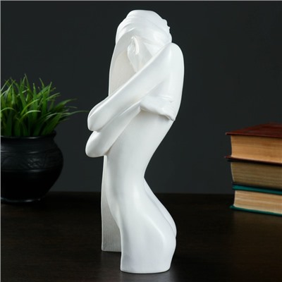 Фигурка гипс «Девушка», белая, 27 см