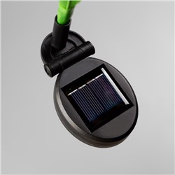 Садовый светильник «Лилия синяя», уличный, на солнечной батарее, 80 см, 4 LED, свечение мульти