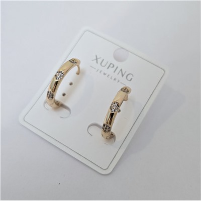 Серьги коллекция "Xuping" покрытие позолота, вставка: фианиты, арт.004.022