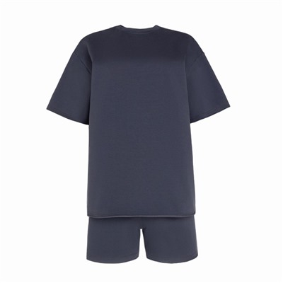 Костюм женский (футболка, шорты) MINAKU: Casual Collection, цвет графит, размер 46