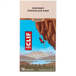 Clif Bar, Energy Bar, Coconut Chocolate Chip, 12 Bars, 2.40 oz (68 g) Each