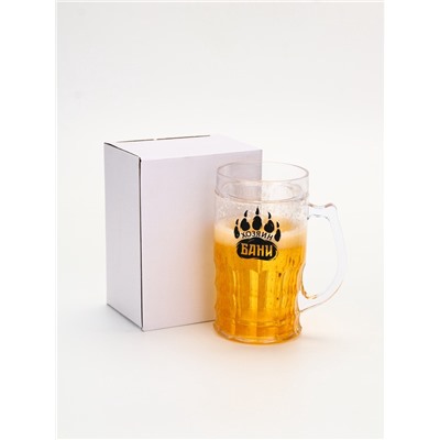 Пивная кружка охлаждающая «Хозяин бани», 420 мл, двойные стенки