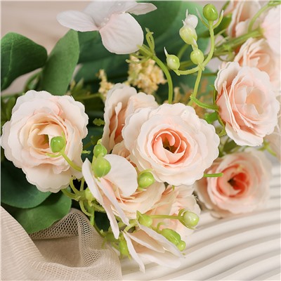 Цветок искусственный Букет роз 30 см / BR-30 /уп 1200/ (Голубой)