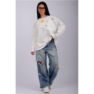 Лонгслив Свобода (Молоко)