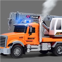 Машина "Автокрановщик" с распылением воды, на батарейках, в коробке