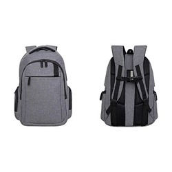 Рюкзак молодежный RQ-310-1/5 серый - черный 31х46х18 см GRIZZLY