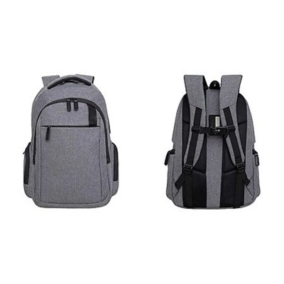 Рюкзак молодежный RQ-310-1/5 серый - черный 31х46х18 см GRIZZLY