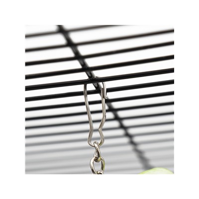 Игрушка для птиц «Птичка», 11.9×3.4×12.5 см, с колокольчиком, пластик, жёлтая