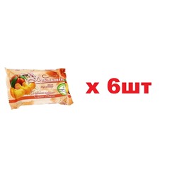 Туалетное мыло Ароматное Спелый персик в цветной обертке 75г 6шт