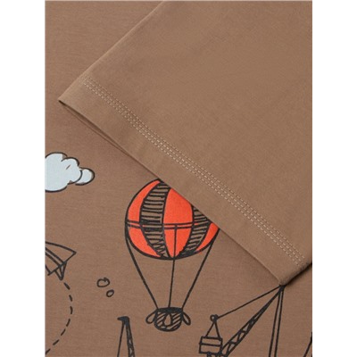 Футболка мужская MINAKU: Art, коричневая, р-р 42-44