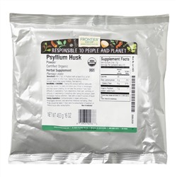Frontier Natural Products, органический порошок из шелухи семян подорожника, 453 г (16 унций)