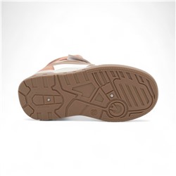 Кроссовки детские высокие 4488-12 бело коричневые