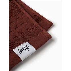 Полотенце махровое LoveLife «Регистан» 70×130 см, коричневое, 100% хлопок, 500 г/м²