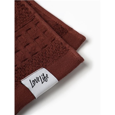 Полотенце махровое LoveLife «Регистан» 70×130 см, коричневое, 100% хлопок, 500 г/м²