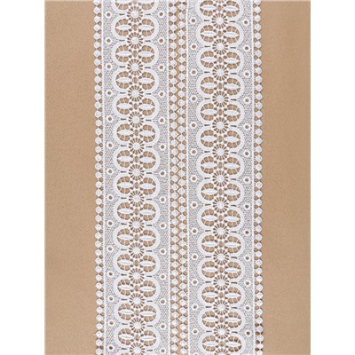 Кружево гипюровое, 83 мм, 11±1 м, белое