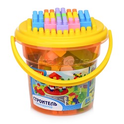 Конструктор "Строитель" (84) в ведре "Макси" с крышкой