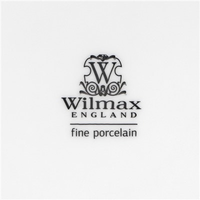 Маслёнка Wilmax, 19×12.5×8.5 см, фарфор, белая