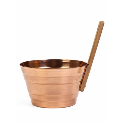 Набор для бани и сауны «Каменка», из двух предметов: ушат, 5 л, медь, деревянная ручка и черпак, 200 мл, медь, деревянная ручка