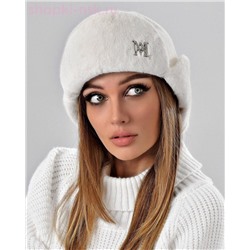 Бархат корот.уши Ушанка лого МА стразы флис (56-58)
