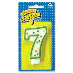 Свеча-цифра  для торта "7"  7,6см 1502-0149 Веселая Затея