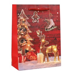 Пакет подарочный 18х24х8,5 / 5655-S /уп 12/720/Новый год