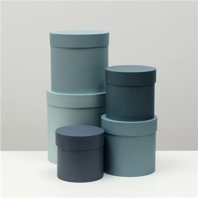 Набор круглых коробок 5 в 1 «Барракуда» 23×23×25 - 15×15×15 см