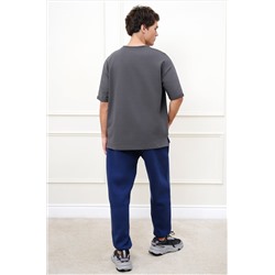 Мужская футболка оверсайз из футера двухнитки Happyfox