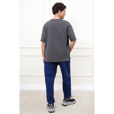 Мужская футболка оверсайз из футера двухнитки Happyfox