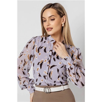 Блузка женская  1295/03/Серо-сиреневый