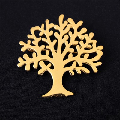 Брошь Дерево денежное 4х4 см / 2747 /уп 24/