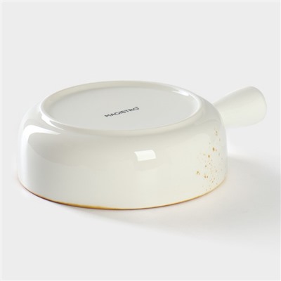 Кокотница Magistro «Церера», 500 мл, d=15 см, фарфор, белая