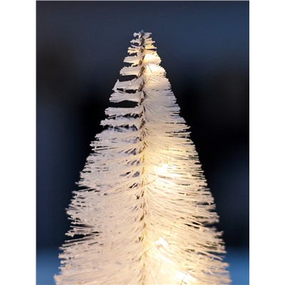 Фигура светодиодная «Ёлка белоснежная» 30 см, 20 LED, от батареек AG13×3, свечение тёплое белое