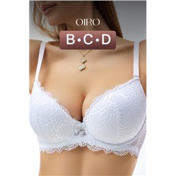 Бюстгальтер 20110311 кружевной со стразой (Белый)