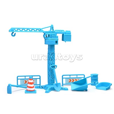 Машина "Строительные работы" с дорожными знаками, в коробке