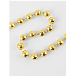 Бусы на нитях, 12 мм, 2 м, цвет золотой