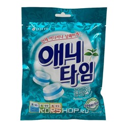 Леденцы без сахара с молочно-мятным вкусом Ксилитол Энитайм Xylitol Anytime Milk Mint Lotte, Корея, 60 г Акция