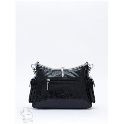 Сумка женская кожаная 2096Y black silver Polina&Eiterou  в Новосибирске