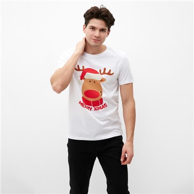 Футболка мужская KAFTAN «Merry Xmas» размер 52